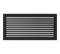 kratki Grille d'aération de cheminée 22 cm x 45 cm Noir avec stores 22/45 CX
