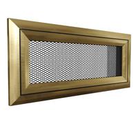 Kratki Grille d'aération légère pour cheminée en Acier Inoxydable revêtu par pulvérisation 21,7 x 8,6 x 4,5 cm Oskar Gold