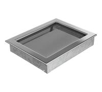 Kratki Grille d'aération pour cheminées, en Acier Inoxydable revêtu par pulvérisation, légère, 20 x 27,5 x 4,5 cm, nickelée