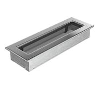 Kratki Grille d'aération pour cheminées, en Acier Inoxydable revêtu par pulvérisation, légère, 28,7 x 8,6 x 4,5 cm, nickelée