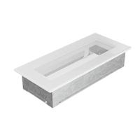 Kratki Grille de Ventilation 24B, Dimensions L23,6 x H 10,6 x P4,5 cm, Surface utile 117 cm2, Cadre de Montage L21,7 x H8,6 x P4,5 cm, Poids 600 g