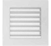 Grille de Ventilation KRATKI Grille de cheminée 17cm x 17cm Blanche avec Stores