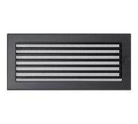 Kratki Grille de Ventilation Grille de cheminée 17cm x 37cm Graphite avec Stores