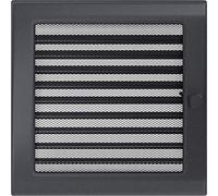 Kratki Grille de Ventilation Grille de cheminée 22cm x 22cm Graphite avec Stores