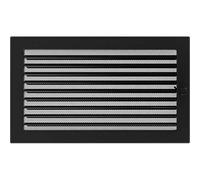 KRATKI grille de ventilation grille de cheminée 22cm x 37cm noir avec stores