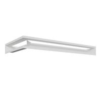 KRATKI Grille de Ventilation Luft pour cheminées Grille d'angle Droit avec Prise d'air Couverte 45 degrés Acier thermolaqué 40x80x9cm Blanc
