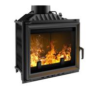KRATKI Insert Cheminée à Bois ANTEK 10kW Ø 180 | ECODESIGN | Classe énergétique A | Efficacité 76% | Fireplace | Kamineinsatz Kaminofen | Gietijzeren haard | Open Haard | Gamme de Puissance 4,5-13kW