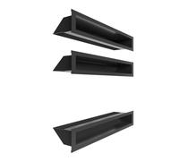KRATKI Kit de grille de cheminée droite LUFT 9X60cm pour cheminée en verre droit 3 pcs.