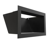 Kratki LUFT grille de ventilation 12x20 cm noir - grille métallique rectangulaire pour cheminées et installations de chauffage, inclinée à 45°, pour montage mural, décorative et fonctionnelle
