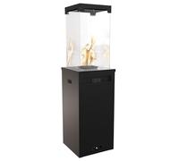 KRATKI Patio Light Chauffage d'appoint au gaz Propane-Butane G30/30mbar - 8,2 KW - Chauffage Extérieur Terrasse Jardin - Foyer Décoratif - Jusqu'à 30 Heures de Combustion - Noir