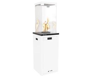 KRATKI PATIO LIGHT Chauffage d'appoint au gaz propane-butane G31/37mbar - 8,2 kW - Chauffage Extérieur Terrasse Jardin - Foyer Décoratif - Jusqu'à 30 Heures de Combustion - Blanc