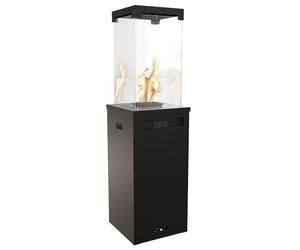 KRATKI Patio Light Chauffage d'appoint au gaz Propane-Butane G31/37mbar - 8,2 KW - Chauffage Extérieur Terrasse Jardin - Foyer Décoratif - Jusqu'à 30 Heures de Combustion - Noir