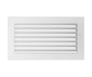Kratki.pl - Grille d'aération avec volet de règlage - Blanche - 17x30 cm