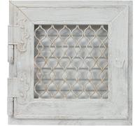 KRATKI Rétro Grille de Ventilation à air Chaud Design Unique Esthétique Antique Installation Facile Hauteur 21,5 cm Blanc 19,5 x 19,5 cm