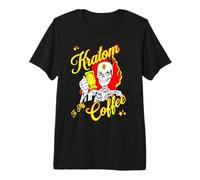 Kratom is My Coffee Exotic Tea Lovers Tête de Mort 3ème œil T-Shirt Haut de Gamme