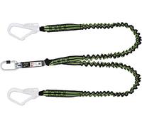 KRATOS SAFETY - Longe Fourche en Sangle élastique 1,50 m avec absorbeur d'énergie et mousquetons FA5010117 et FA5020755-119-FA3080015