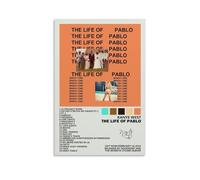 KrAtoz Terp Kanye West Poster de couverture de l'album The Life of Pablo - Poster mural cadeau pour chambre à coucher, salon - Décoration moderne et esthétique sans cadre - 30 x 45 cm