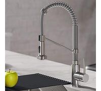 Kraus Bolden KPF-1610CH-KAG-1CH Robinet de cuisine avec fente d'air Chromé 45,7 cm