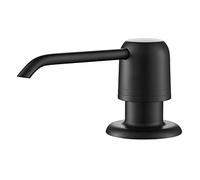 KRAUS Distributeur de Savon ou de Lotion de Cuisine avec Bouteille de Grande capacité de 500 ML et Pompe en Laiton Noir Mat