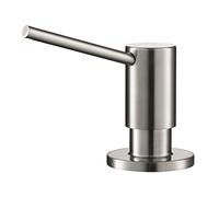 KRAUS Distributeur de Savon ou de Lotion de Cuisine sans Taches avec Bouteille de Grande capacité de 500 ML et Pompe en Laiton en Acier Inoxydable All-Brite