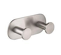 Kraus Elie Bathroom Robe and Towel Double Hook, Brushed Nickel Finish, KEA-18803BN