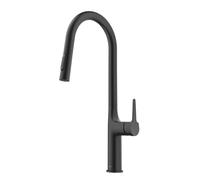 Kraus KPF-3101MB Oletto Robinet de cuisine moderne à poignée unique Noir mat