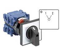 Kraus & Naimer Inverseurs avec fixation centrale 20 A, Bouton + interrupteur, Gris, Noir