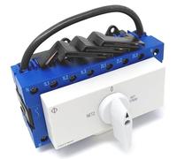 Kraus & Naimer KA63B T904 VE2 +F437 Commutateur 4 broches 63 A avec position réseau 0 électricité de secours Fixation à pression Interrupteur de charge Interrupteur poussoir