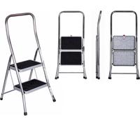 Krause 130860 Toppy XL Escabeau pliable en aluminium 2 marches