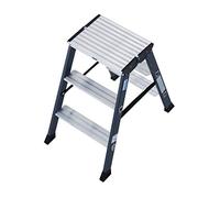 Krause Double échelle sepro d anodisé, 1 pièce, 2 x 3 marches, 125804