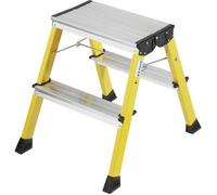 Marche-pied pliable à roulettes alu jaune Krause Rolly Krause 130044 Hauteur de travail (max.) (détails) 2.45 m