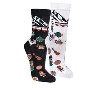 krautwear Lot de 2 paires de chaussettes amusantes à motifs colorés en coton pour homme et femme, Autriche, 42-47