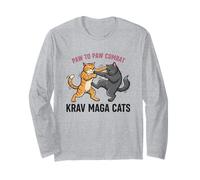 Krav Maga Chat d'autodéfense Amusant pour Chaton Arts Martiaux Manche Longue