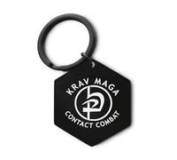 Krav Maga Contact Combat Martial Art Porte-clés gravé chaîne de clé pendentif détachable acier Keychain Tag
