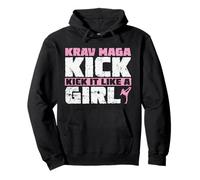 Krav Maga de défense Puissant Kick It Like a Girl Sweat à Capuche
