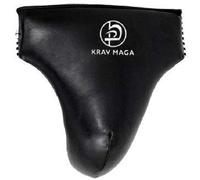 Krav Maga Hommes Vinyle Luxe Matelassé Protège-aine - Noir, Large