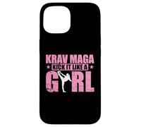 Krav Maga Kick It Like a Girl Autodéfense avec Style Coque pour iPhone 15