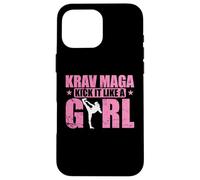 Krav Maga Kick It Like a Girl Autodéfense avec Style Coque pour iPhone 16 Pro Max