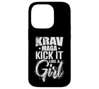 Krav Maga Kick It Like a Girl L'élégance en Action Coque pour iPhone 14 Pro