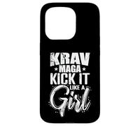 Krav Maga Kick It Like a Girl L'élégance en Action Coque pour iPhone 15 Pro