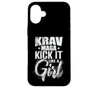 Krav Maga Kick It Like a Girl L'élégance en Action Coque pour iPhone 16 Plus