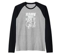 Krav Maga Kick It Like a Girl L'élégance en Action Manche Raglan