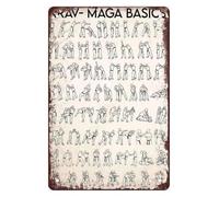 Krav Maga Knowledge Sign Vintage Decor For Garage Studio 8x12 Inch