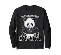 Krav Maga Panda Tout ce Que Je Veux Faire C'est Un Ours Mignon Manche Longue