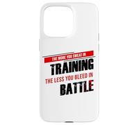 Krav Maga - Plus vous transpirez pendant l'entraînement, moins vous saignez Coque pour iPhone 15 Pro Max