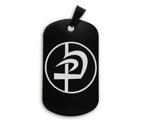 KRAV MAGA Symbol Martial Porte-clés Style Militaire Plaque d'identification Acier Inoxydable Noire Chaîne de Clé