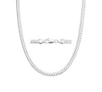 Kraven Chaîne gourmette en argent 925 5 mm 6 mm Chaîne gourmette cubaine pour homme, robuste, ne se décolore pas, bijou pour homme, cadeau sans pendentif 40,6 cm, 50,6 cm, 55,8 cm, 6 cm, 6 cm, 60CM