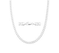 Kraven Chaîne gourmette en argent 925 5 mm 6 mm Chaîne gourmette cubaine pour homme, robuste, ne se décolore pas, bijou pour homme, cadeau sans pendentif 40,6 cm, 50,6 cm, 55,8 cm, 6 cm, 6 cm, 60CM