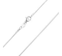 Kraven Collier fin en argent 925 pour femme - Sans pendentif - Disponible en 40,45,50,55,60 cm, 50 cm, Laiton, Pas de gemme