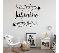 KRD Stickers Muraux Prenom Personnalisé,Autocollant Personnalisé Prenom,Sticker Chambre Bebe,Stickers Enfants Muraux,Lettre Decorative Murale (Style 1,M)